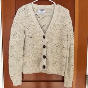 Old Navy XS Button Up Boxy Cardigan in Cream